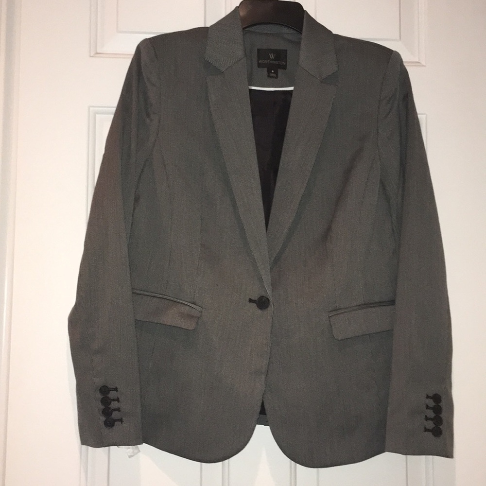 WORTHINGTON One Button Notch Lapel Blazer